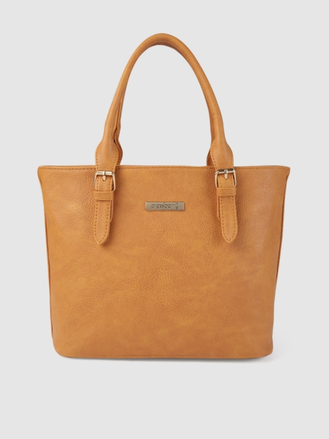 

DressBerry Mustard Yellow Textured Shoulder Bag