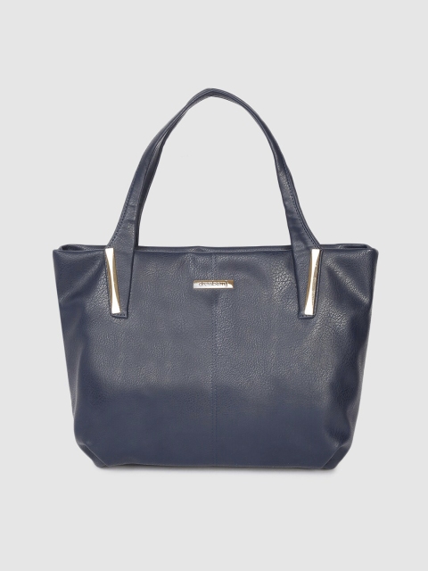 

DressBerry Navy Blue Solid Shoulder Bag