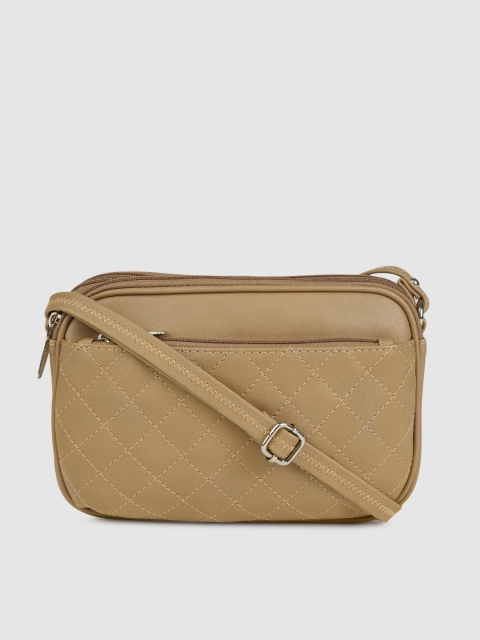 

DressBerry Beige Quilted Sling Bag