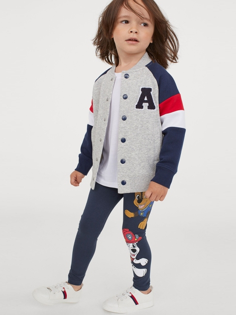

H&M Boys Blue Printed Cotton Leggings