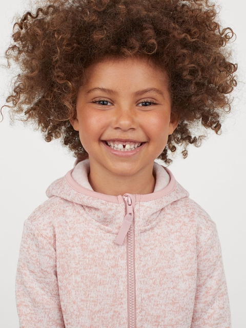 

H&M Girls Pink Knitted Fleece Hoodie