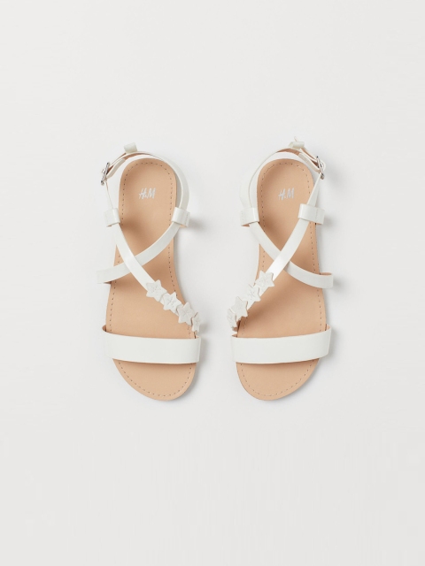 

H&M Girls White Glittery Sandals