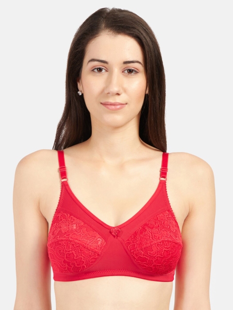 

Sonari Red Lace Non-Wired Non Padded Everyday Bra sakshired30B