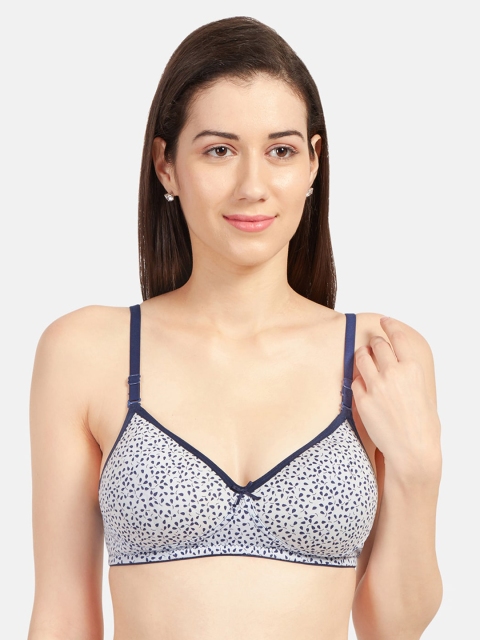 

Sonari Blue Printed Non-Wired Lightly Padded T-shirt Bra eliotblue30B