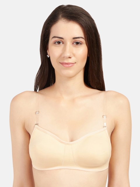 

Sonari Beige Solid Non-Wired Non Padded T-shirt Bra mischiffskin30B