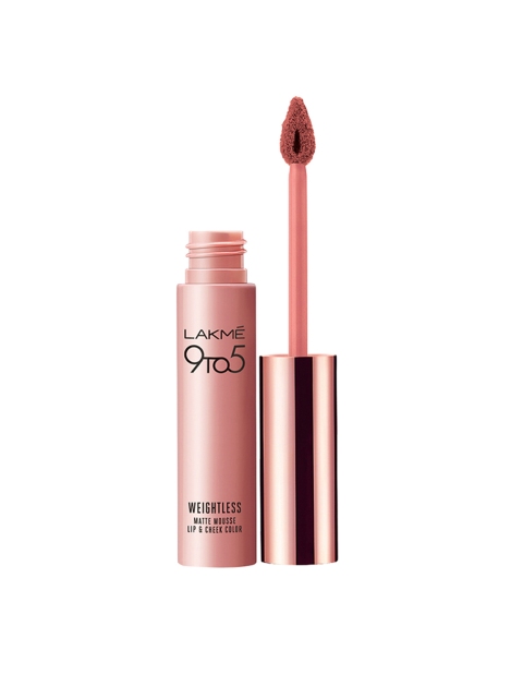 

Lakme 9 to 5 Weightless Matte Mousse Lip & Cheek Color-Blush Velvet, Nude