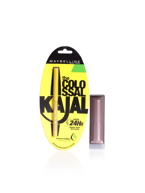 

Maybelline New York Set of Creamy Matte Lipstick and Colossal Kajal, Brown