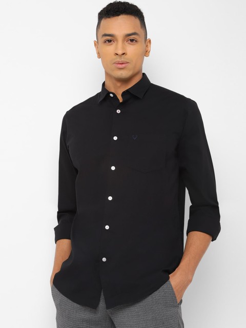 

Allen Solly Men Black Slim Fit Solid Casual Shirt