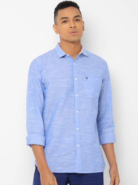 

Allen Solly Men Blue Slim Fit Self Design Casual Shirt
