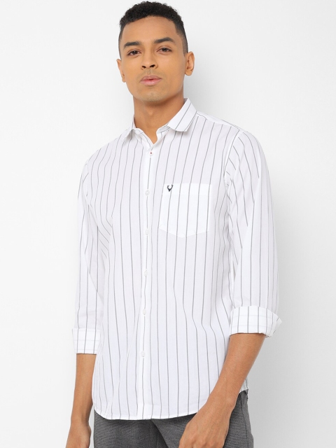 

Allen Solly Men White & Blue Slim Fit Striped Casual Shirt