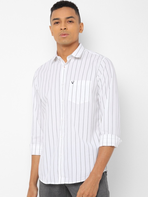 

Allen Solly Men White & Blue Slim Fit Striped Casual Shirt