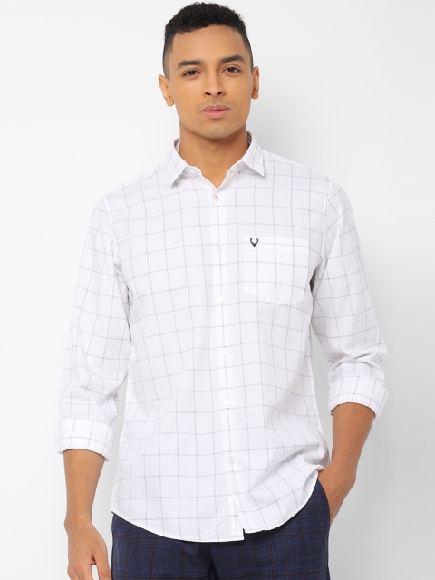 

Allen Solly Men White Slim Fit Checked Casual Shirt