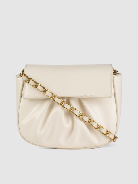 

DressBerry Off-White Solid Sling Bag