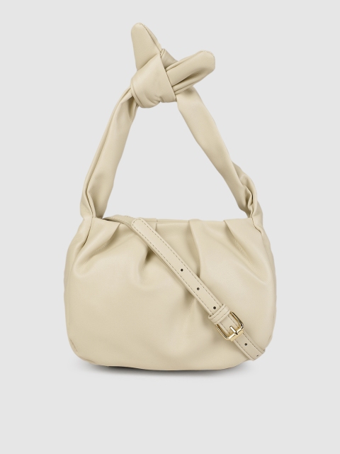 

DressBerry Off-White Solid Shoulder Bag