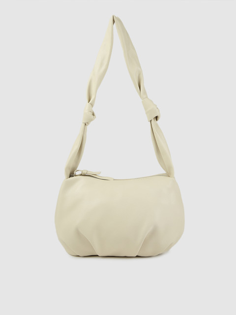 

Mast & Harbour Off-White Solid Shoulder Bag