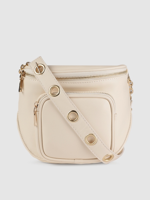 

DressBerry Women Cream-Coloured Solid Waist Pouch