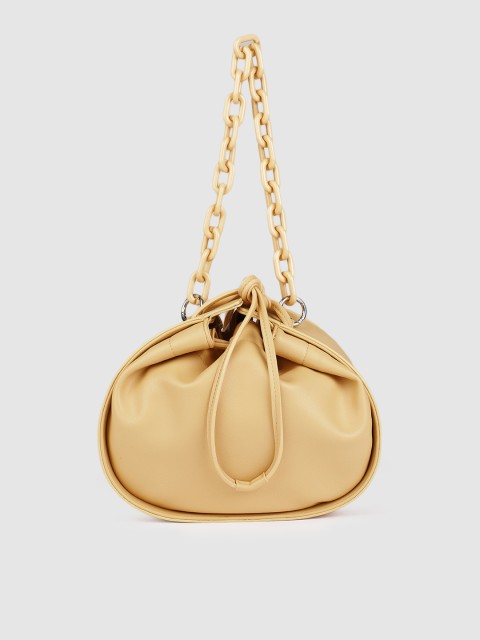 

DressBerry Yellow Solid Shoulder Bag