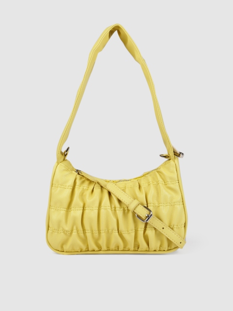 

DressBerry Yellow Solid Shoulder Bag