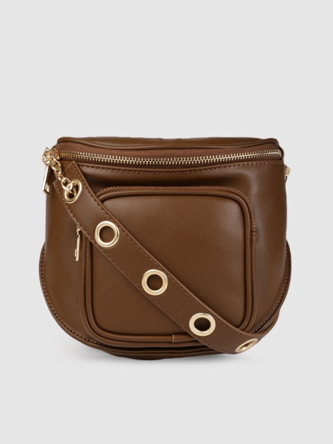 

DressBerry Brown Solid Sling Bag