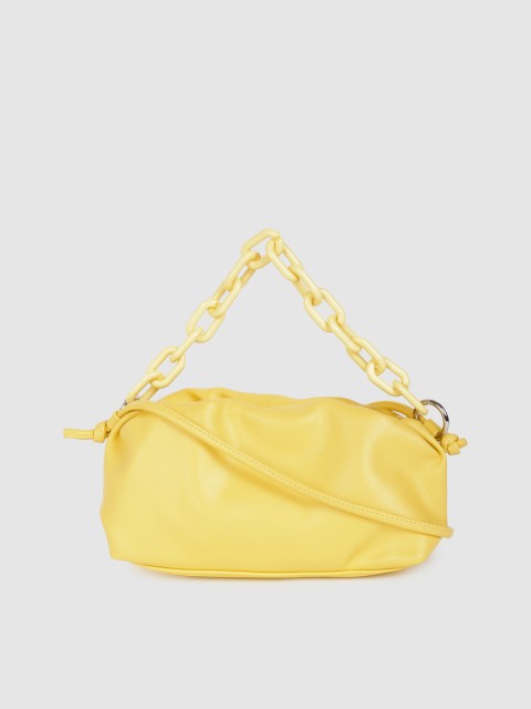 

DressBerry Yellow Solid Sling Bag