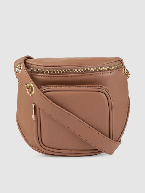 

DressBerry Nude-Coloured Solid Sling Bag