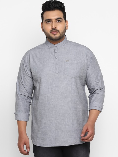 

Urbano Plus Men Grey Regular Fit Solid Casual Shirt