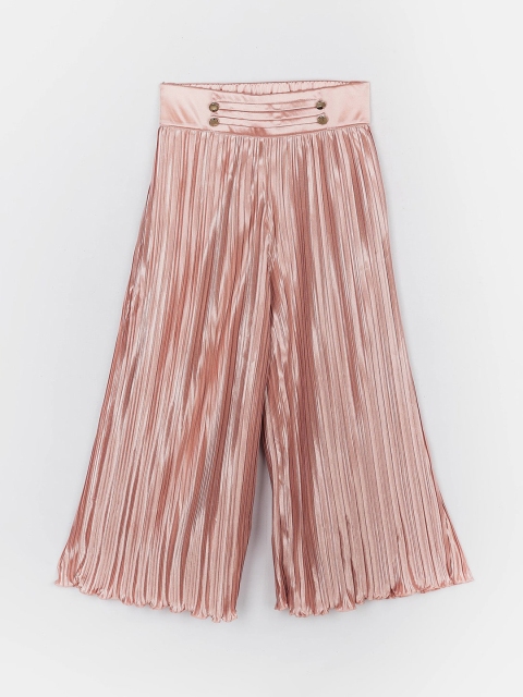 

Peppermint Girls Peach-Coloured Striped Wide Leg Palazzos