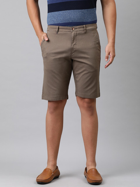 

Louis Philippe Sport Men Khaki Solid Slim Fit Chino Shorts