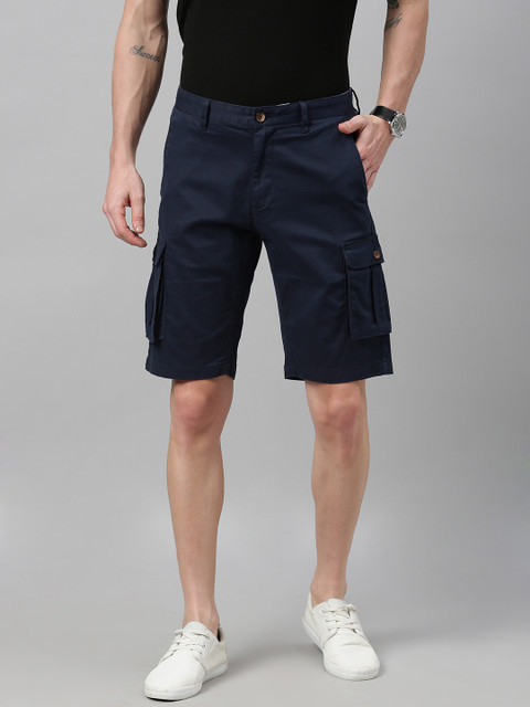 

Louis Philippe Sport Men Navy Blue Slim Fit Solid Chino Shorts