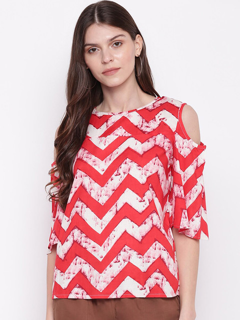 

Mayra Women Red Printed Top
