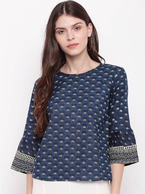 

Mayra Women Blue Printed Top