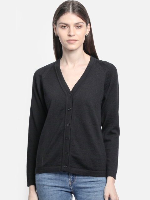 

Monte Carlo Women Black Solid Cardigan Sweater