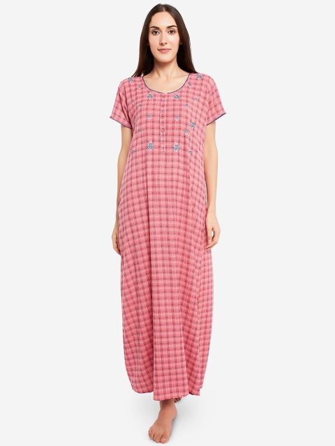 

Sand Dune Pink Checked Nightdress