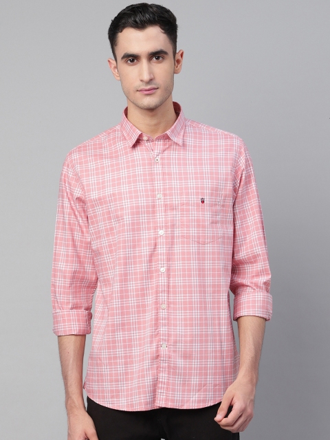 

Louis Philippe Sport Men Pink & White Slim Fit Checked Casual Shirt