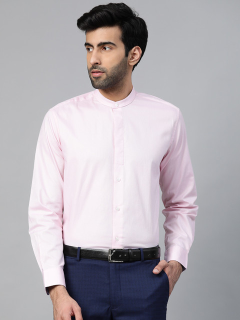 

Louis Philippe Men Pink Slim Fit Solid Formal Shirt