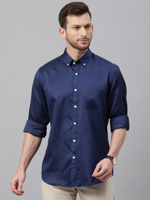 

Louis Philippe Men Blue Slim Fit Solid Formal Shirt