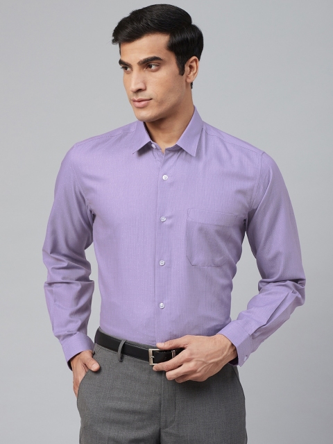 

Louis Philippe Men Purple Slim Fit Self-Design Formal Shirt