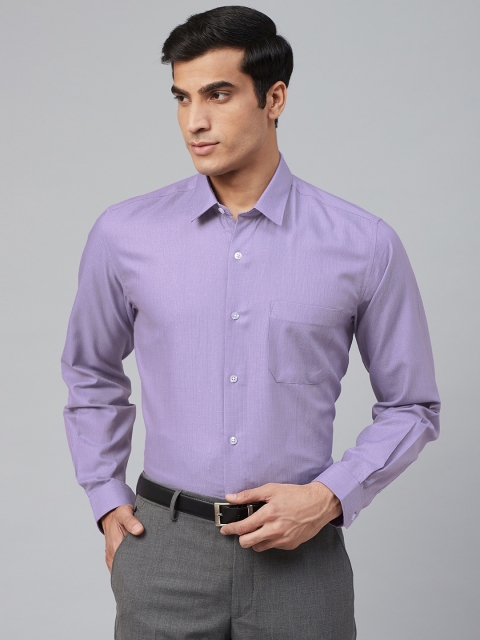 

Louis Philippe Men Purple Slim Fit Self-Design Formal Shirt