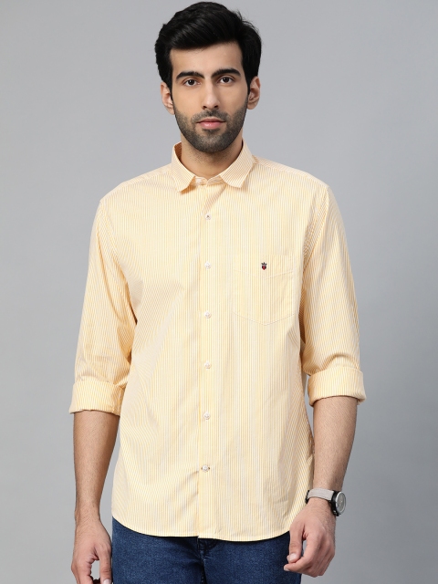 

Louis Philippe Sport Men Yellow & White Slim Fit Striped Casual Shirt