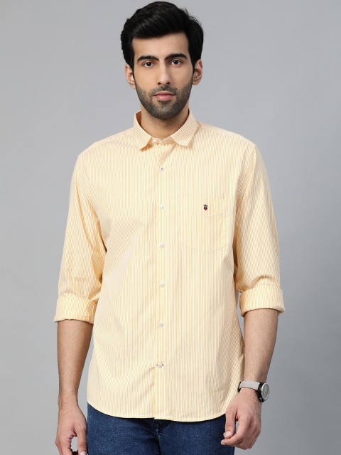 

Louis Philippe Sport Men Yellow & White Slim Fit Striped Casual Shirt