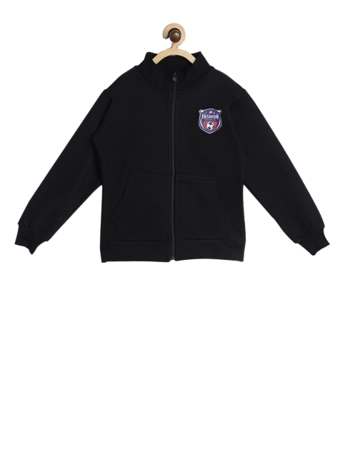 

SWEET ANGEL Boys Black Solid Hooded Sweatshirt