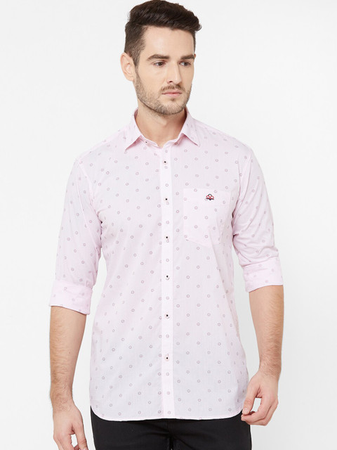

Donzell Men Pink Comfort Regular Fit Printed Casual Shirt