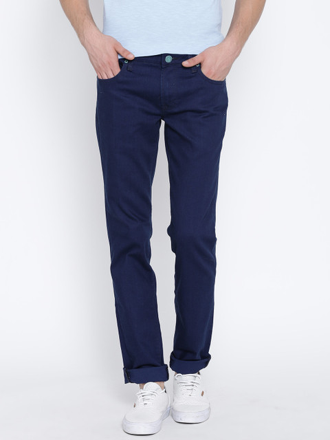 

Pepe Jeans Navy Low-Rise Hatch Fit Stretchable Jeans, Navy blue