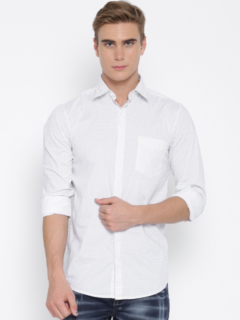 

Pepe Jeans White Printed Slim Casual Shirt