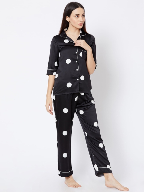 

Sweet Dreams Women Black Printed Night suit