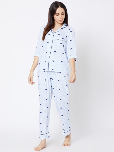 

Sweet Dreams Women Blue Printed Night suit