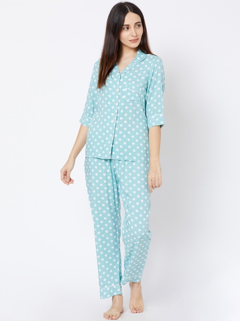 

Sweet Dreams Women Blue Printed Night suit