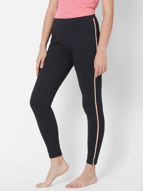 

Sweet Dreams Women Charcoal Grey Melange Lounge Pants