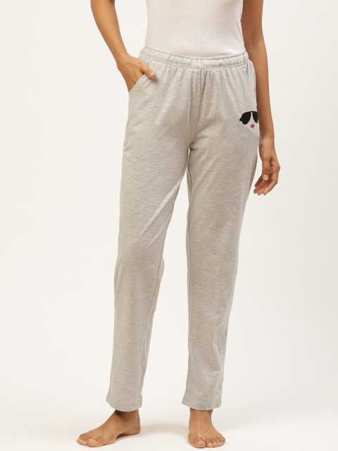 

Sweet Dreams Women Grey Melange Solid Lounge Pants