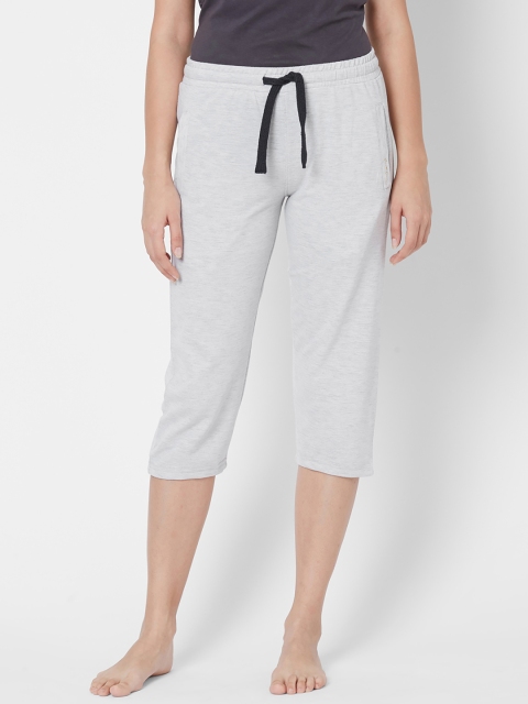 

Sweet Dreams Women Grey Melange Solid Regular Fit Lounge Capris